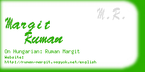margit ruman business card